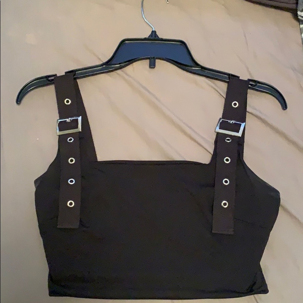 Tiger Mist Kailey Utility Strap Crop Top